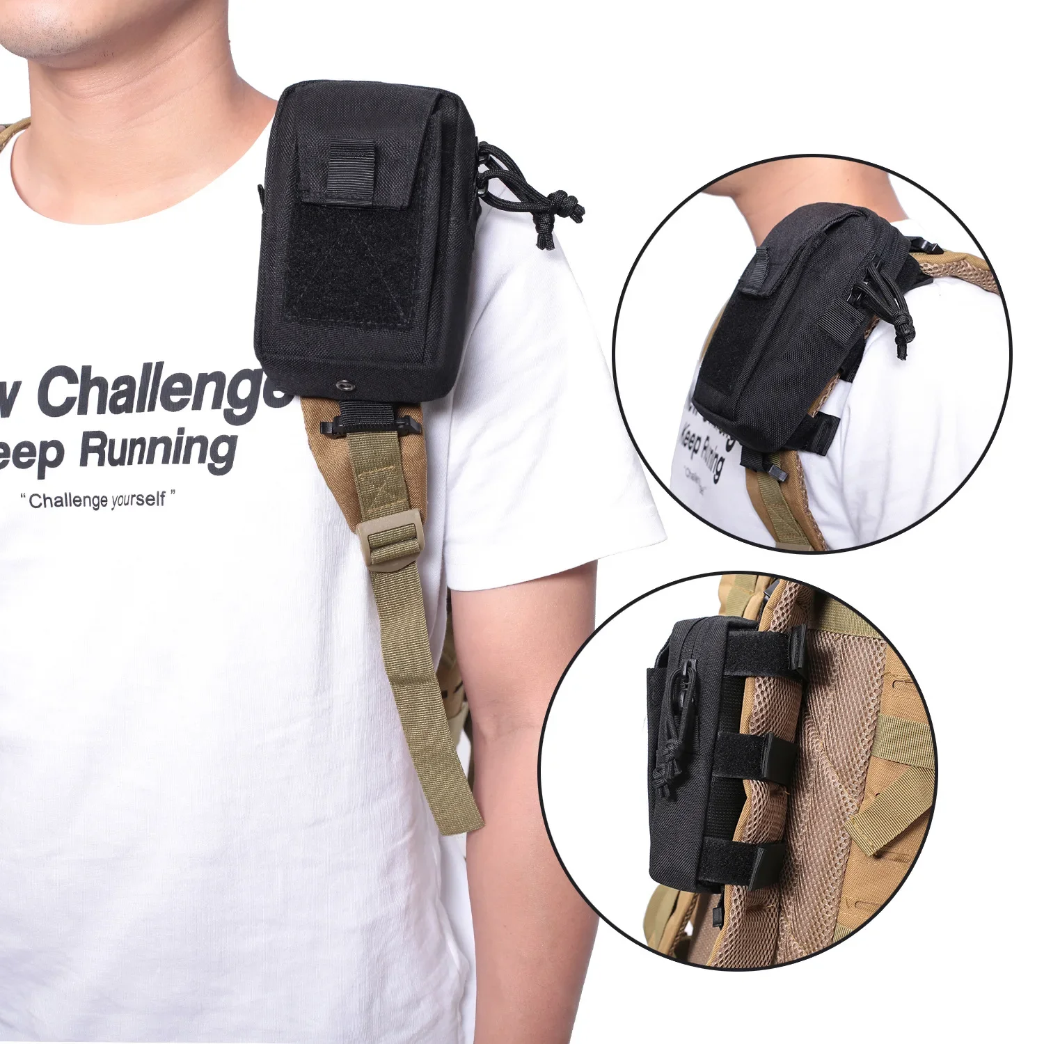 Molle Backpack Strap Phone Hol - Running Gear Backpack 评论和价格