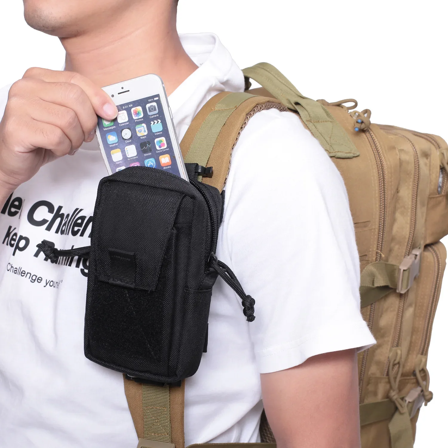 Molle Backpack Strap Phone Hol - Running Gear Backpack 评论和价格